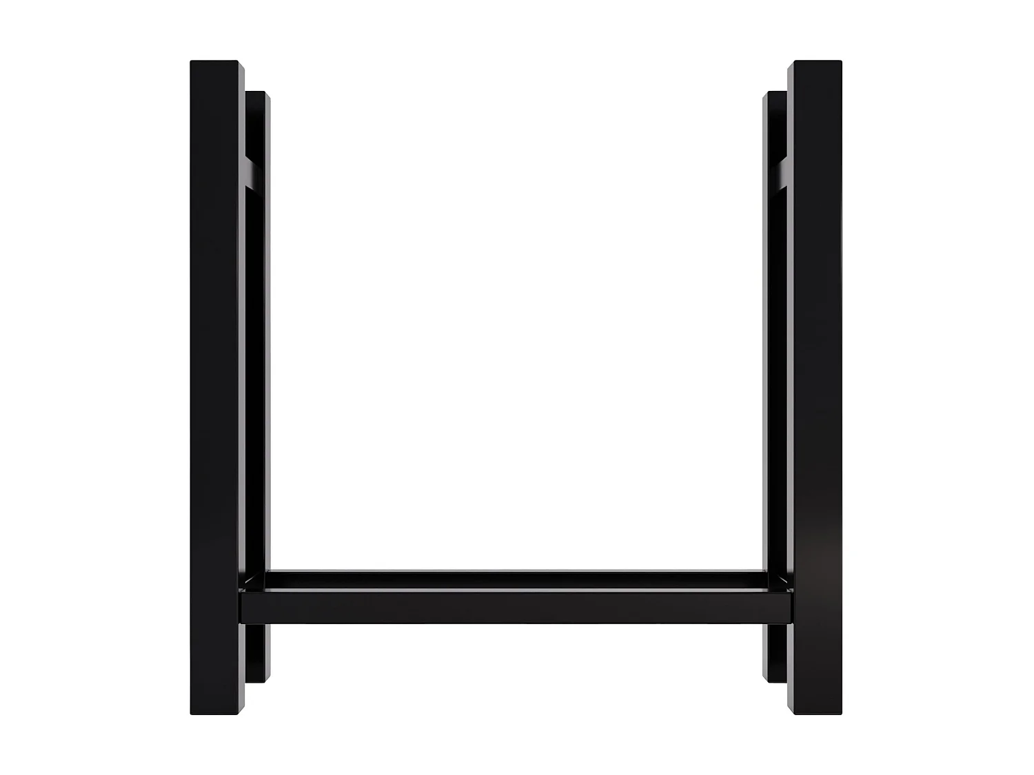 Brandhoutrek  - Metalen - 30x80x80 cm - zwart - Medya