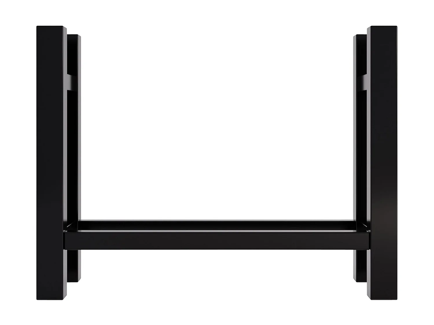 Kaminholzregal - Metall - 30x80x60 cm - schwarz - Medya