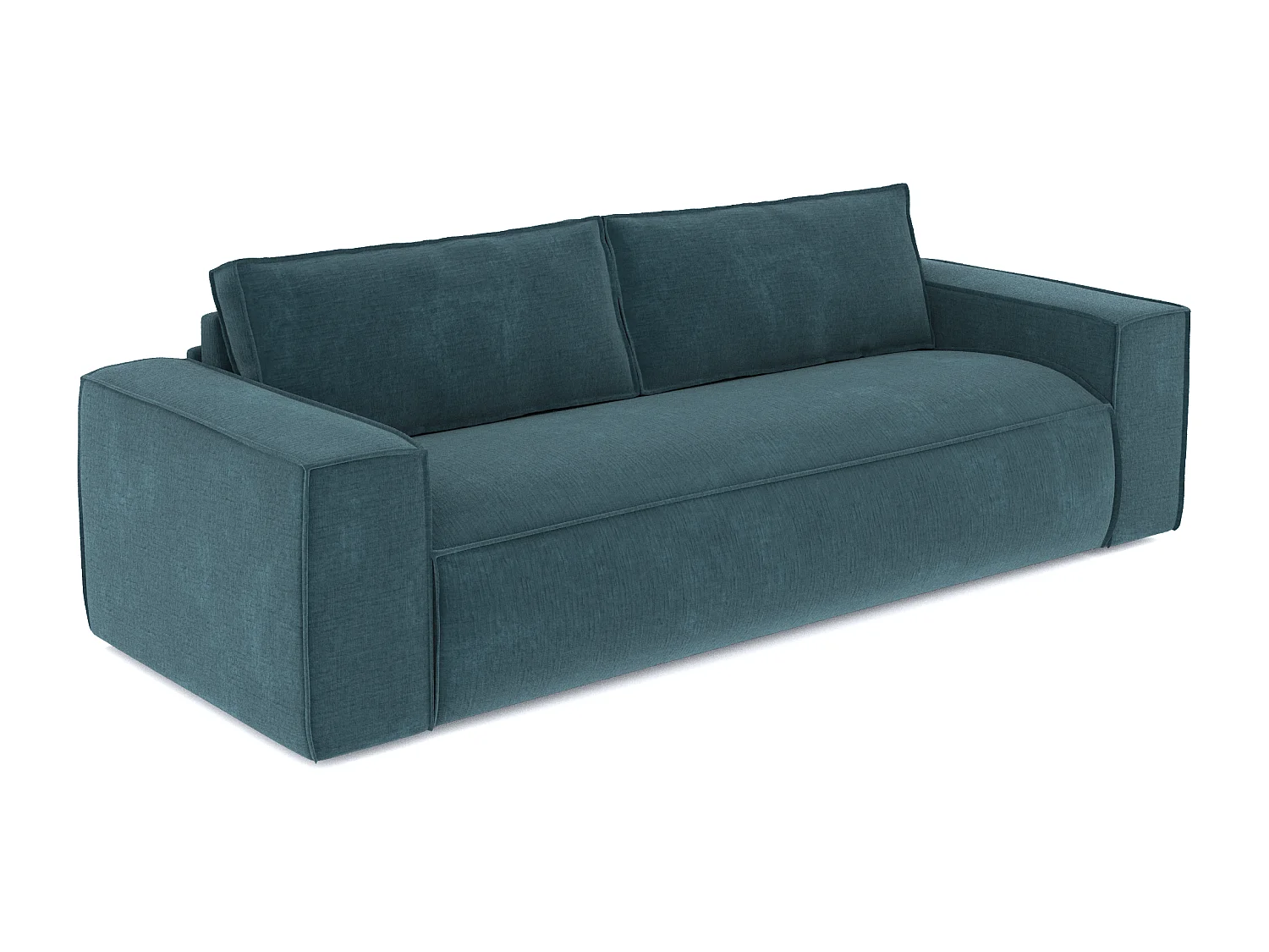 Canapé convertible express dunlopillo velours à motifs bleu 160cm