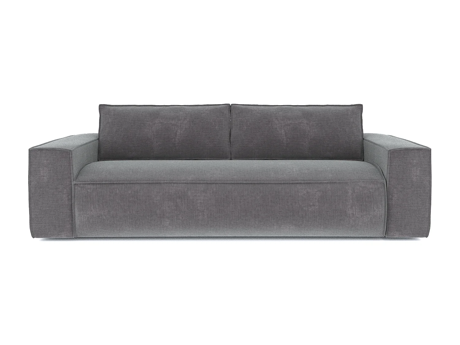 Canapé convertible express dunlopillo velours à motifs gris 140cm JOAN