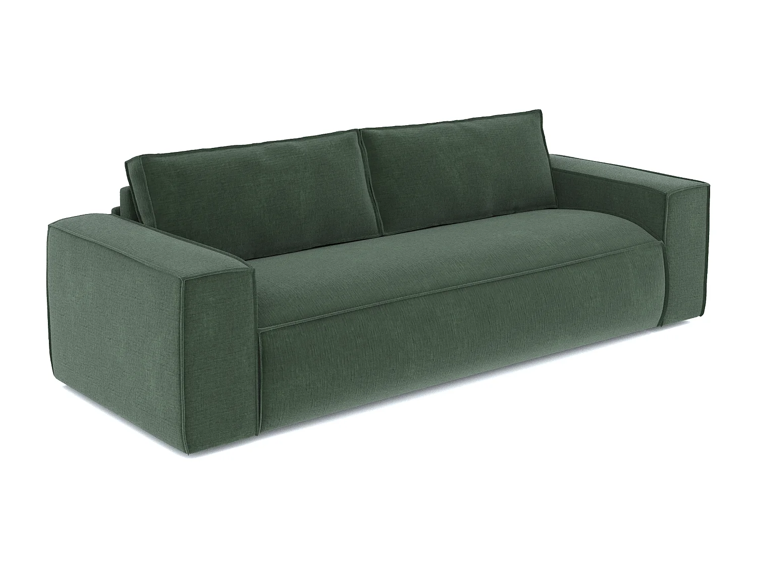 Canapé convertible express dunlopillo velours à motifs vert 160cm