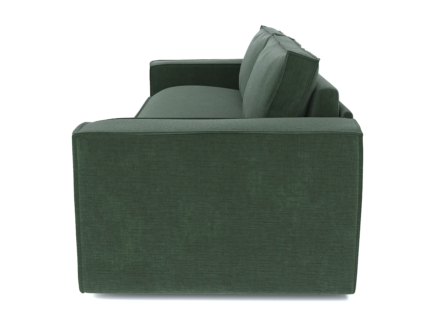 Canapé convertible express dunlopillo velours à motifs vert 160cm