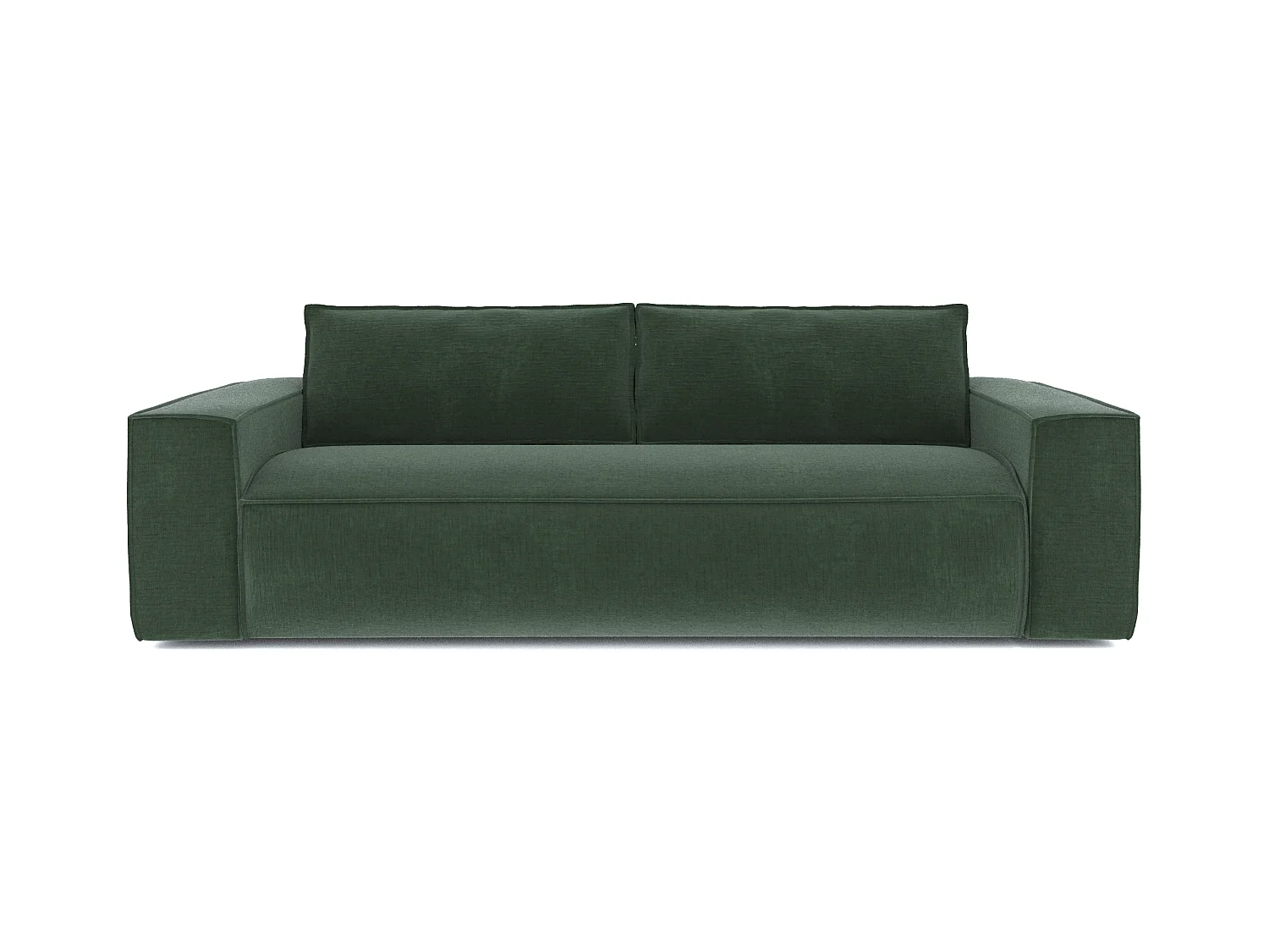 Canapé convertible express dunlopillo velours à motifs vert 160cm