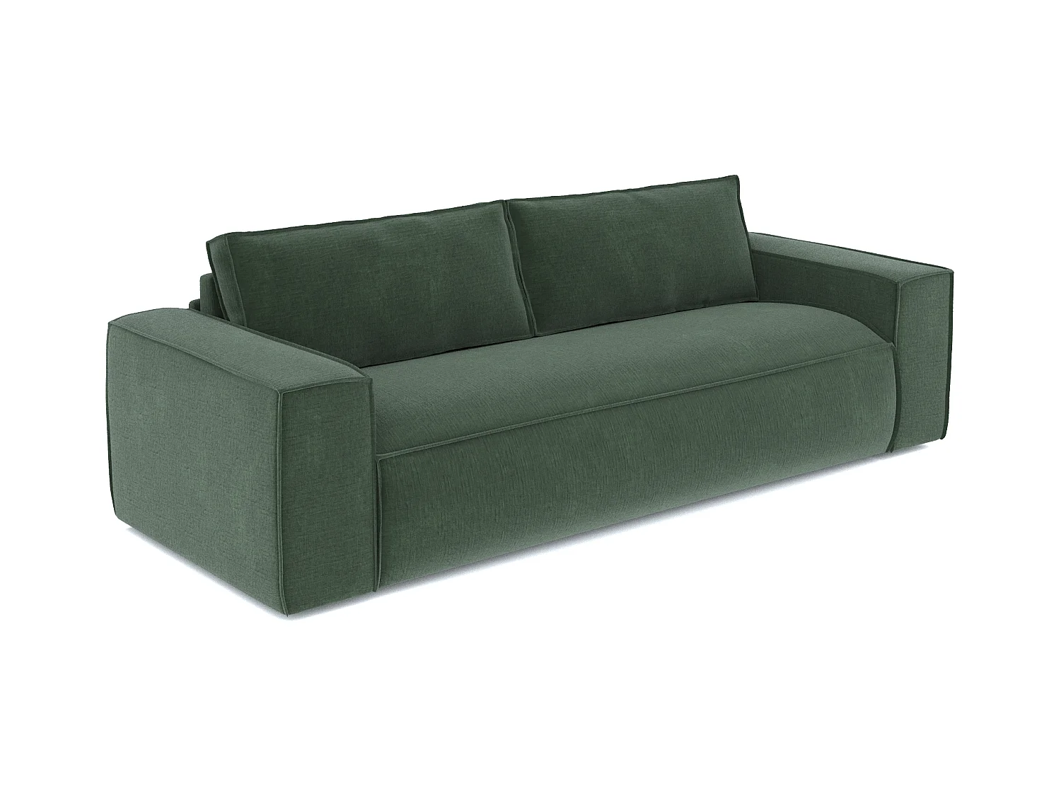 Canapé convertible express dunlopillo velours à motifs vert 160cm