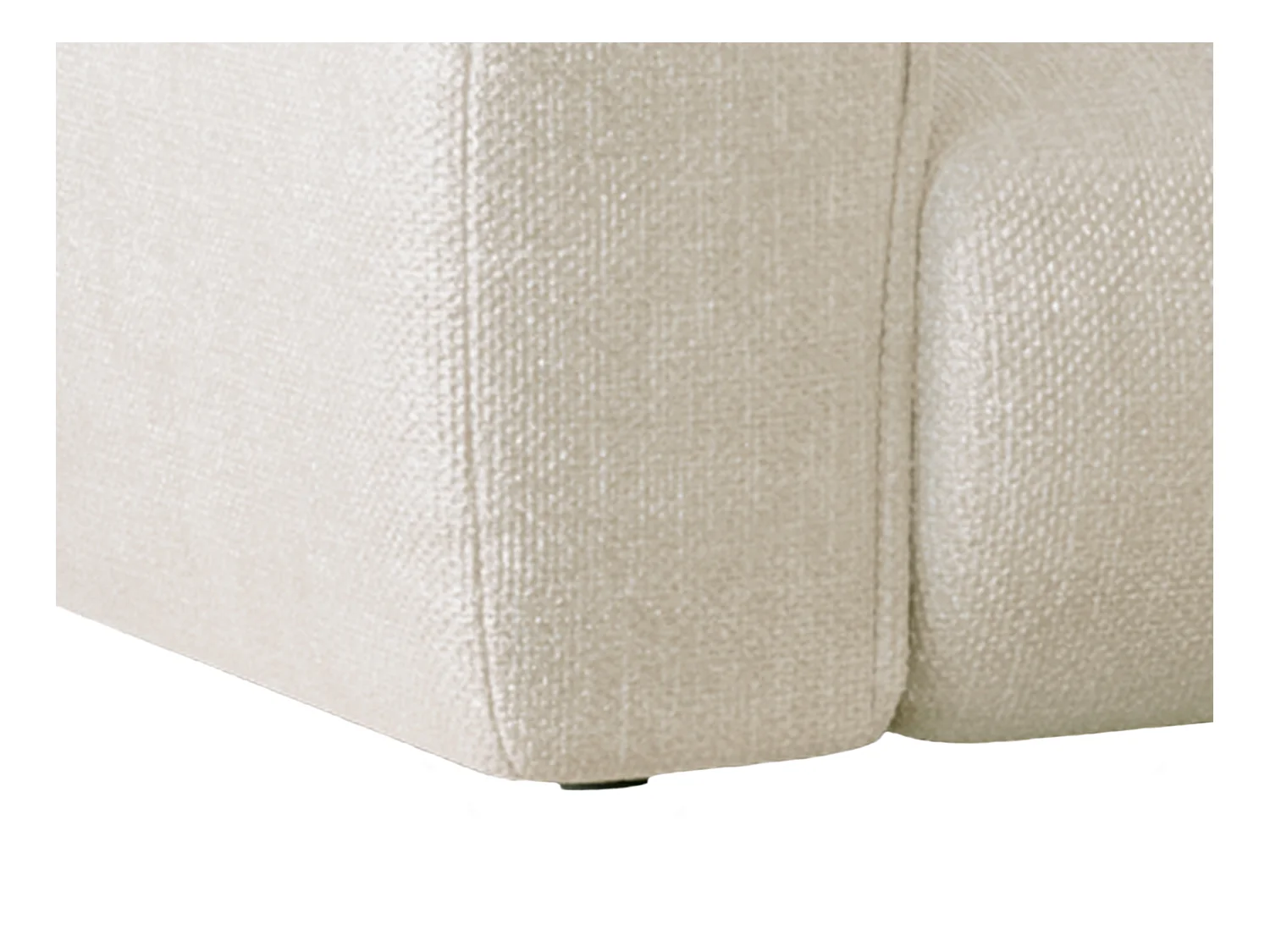 Sofa 3-Sitzer mit Matratze - Strukturstoff - Beige - POGNIA