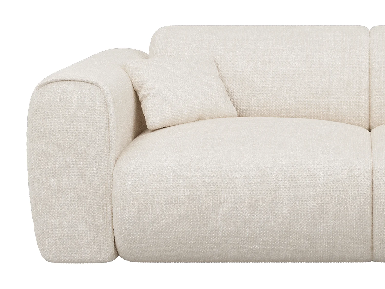 Divano letto 3 posti a ribalta in Tessuto testurizzato Beige  - POGNIA