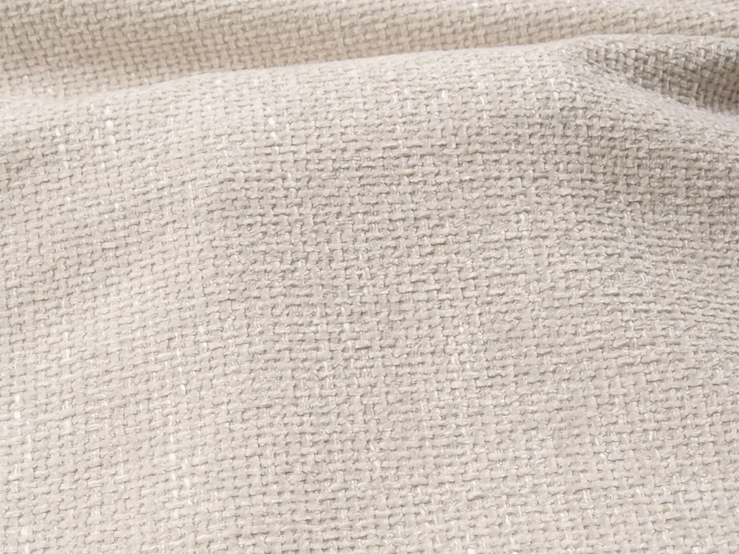 Express-vierzitsslaapbank van beige stof met textuur POGNIA