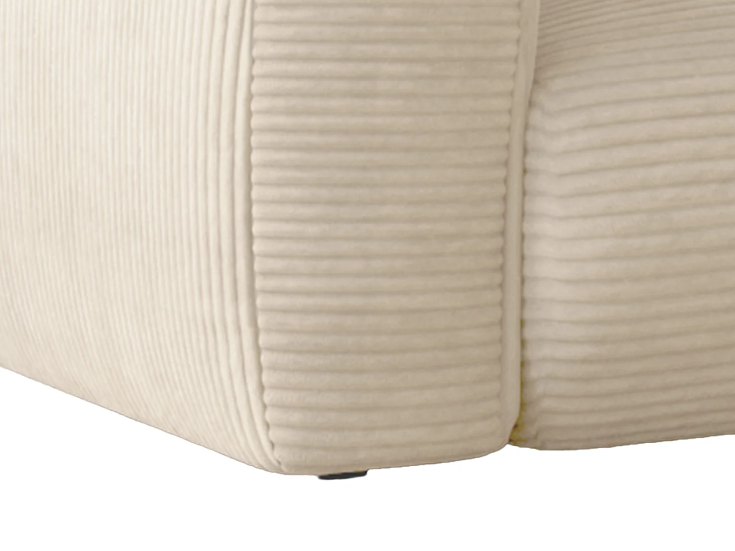 Sofa 3-Sitzer mit Matratze - Cord - Beige - POGNIA