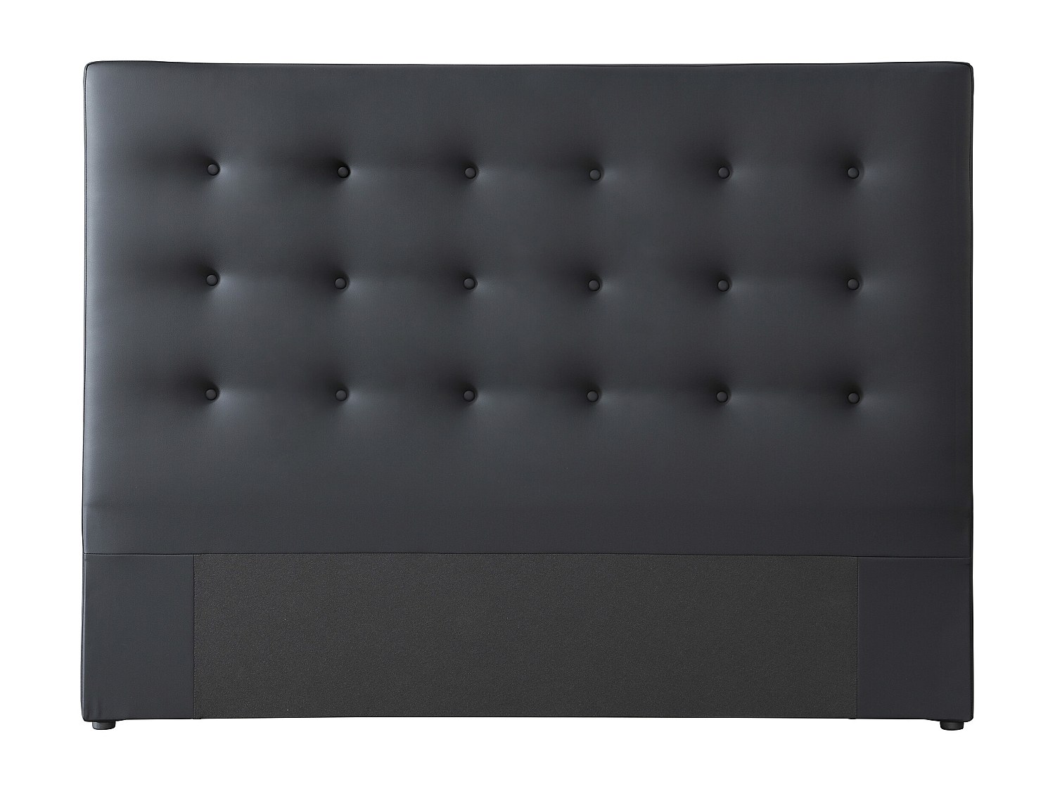 Polster-Bettkopfteil - 140 cm - Kunstleder - Schwarz - FRANCESCO günstig online kaufen