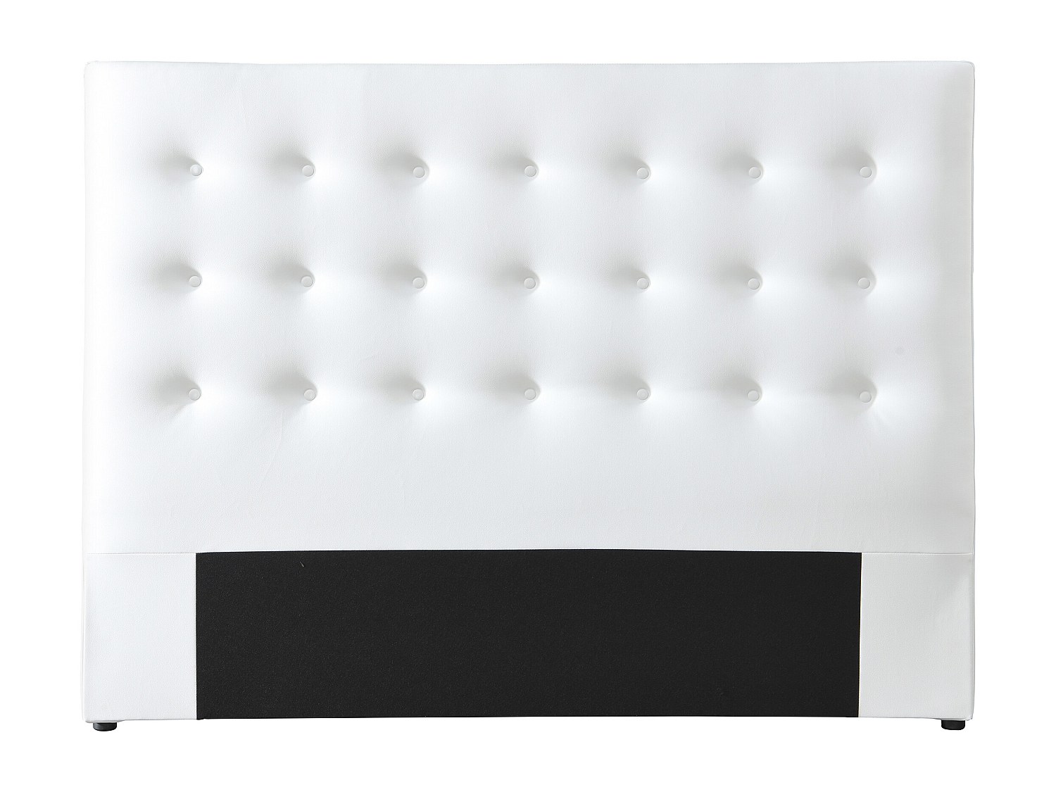 Polster-Bettkopfteil - 160 cm - Kunstleder - Weiß - FRANCESCO günstig online kaufen