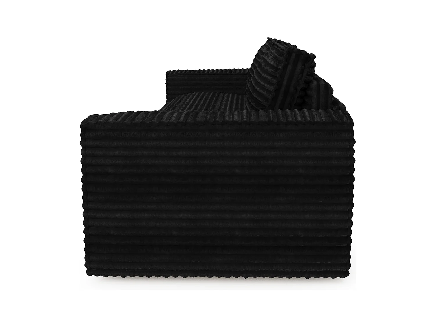 Canapé convertible express dunlopillo velours côtelé XXL noir 160cm