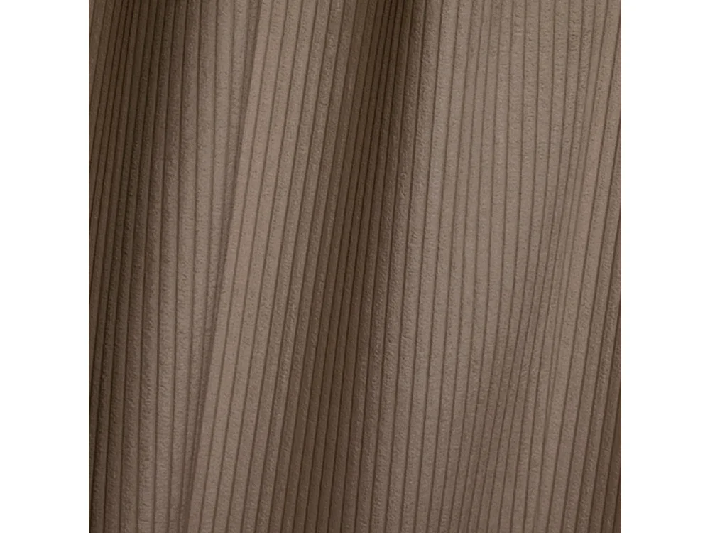 Canapé convertible angle droit dunlopillo velours côtelé taupe 140cm JOAN