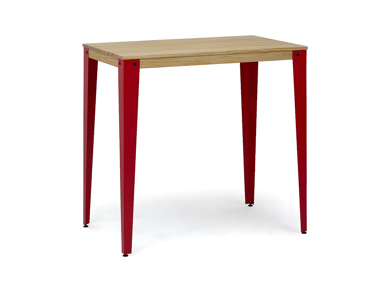 Table Mange debout Lunds 60X100x110cm  Rouge-Naturel. Box Furniture