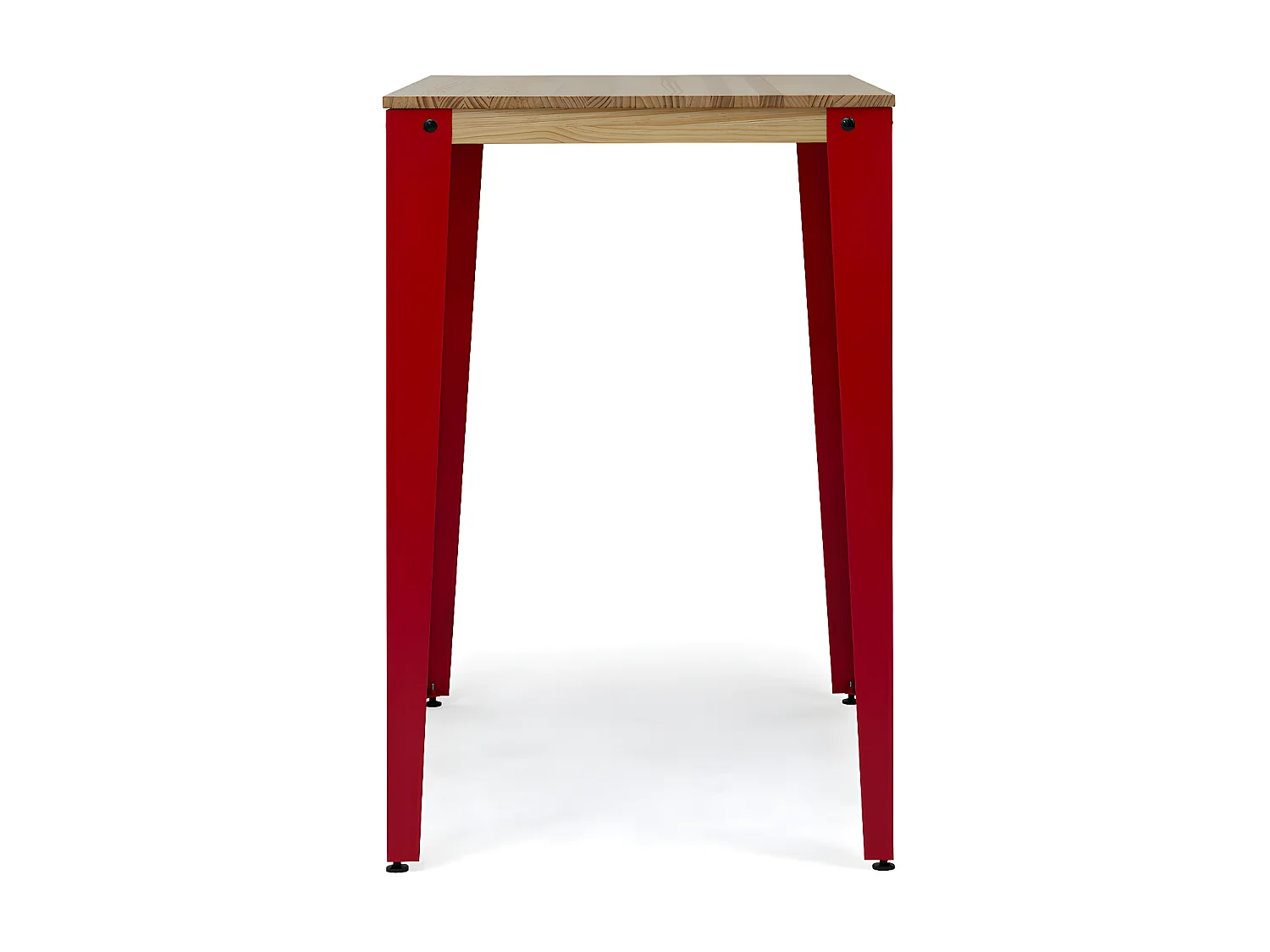 Table Mange debout Lunds 59x59x110cm  Rouge-Naturel. Box Furniture