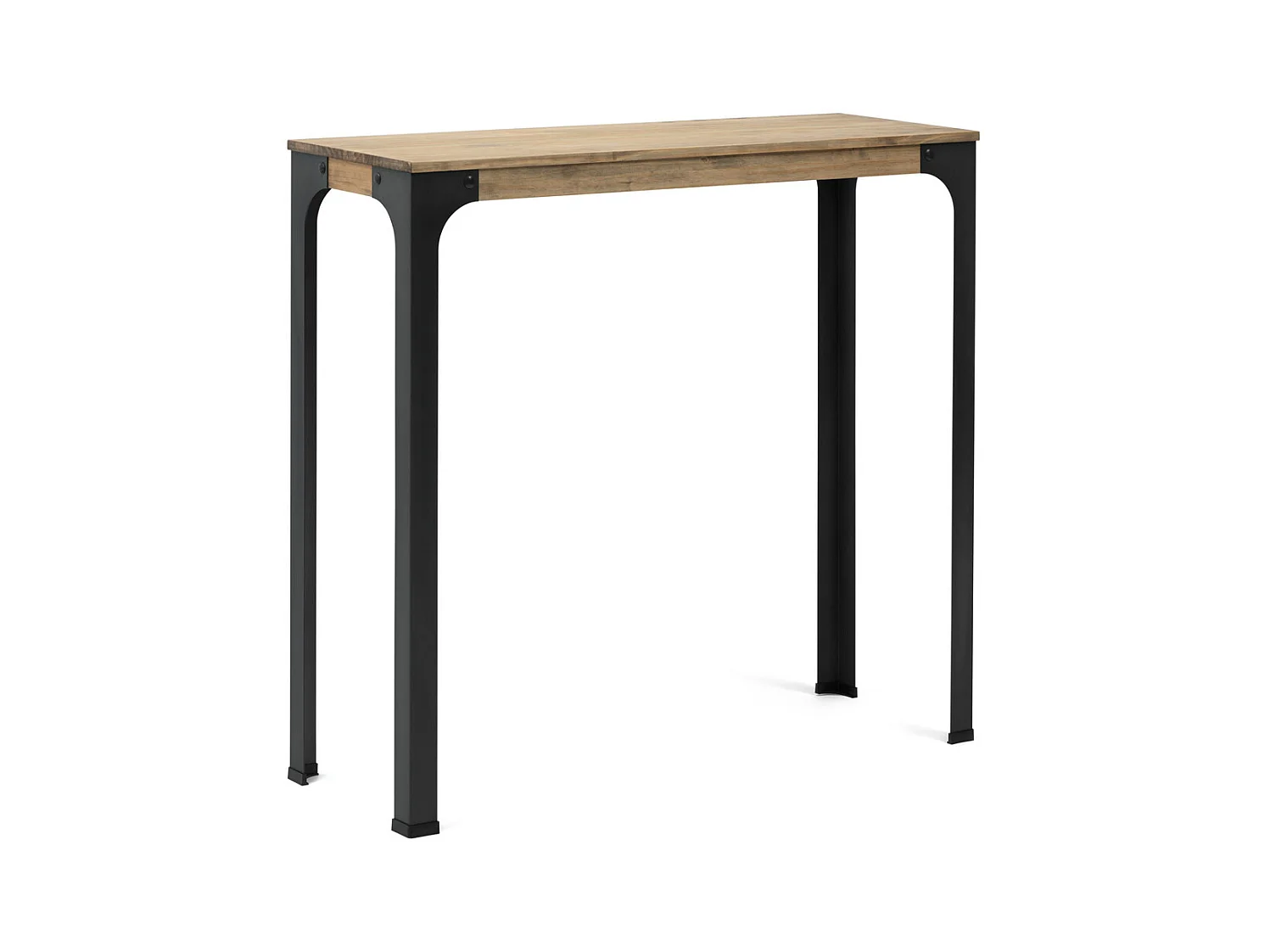 Mesa Alta Bristol 110x39x108cm en madera maciza de pino acabado vintage estilo industrial