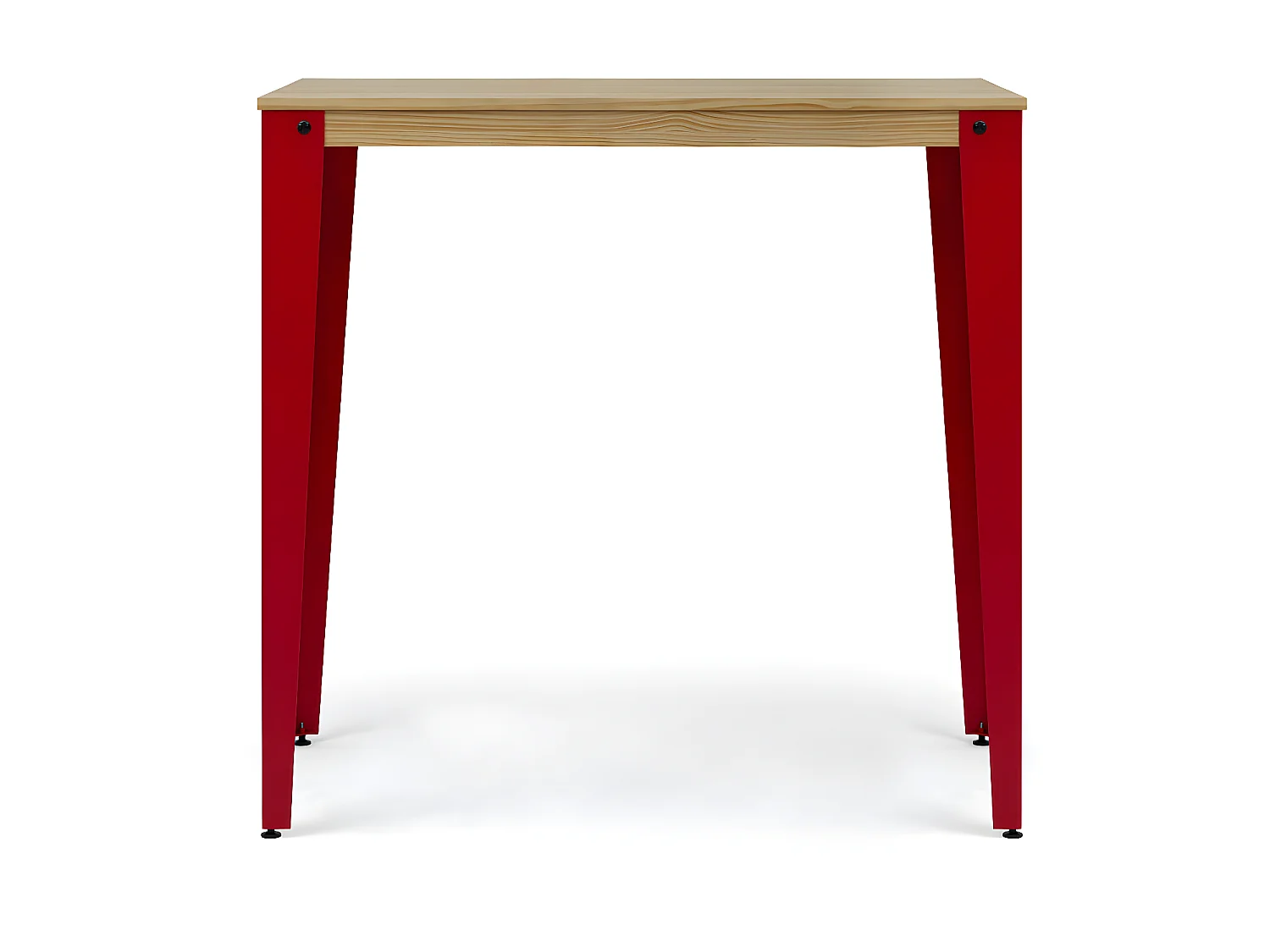 Table Mange debout Lunds 60X140x110cm Rouge-Naturel. Box Furniture