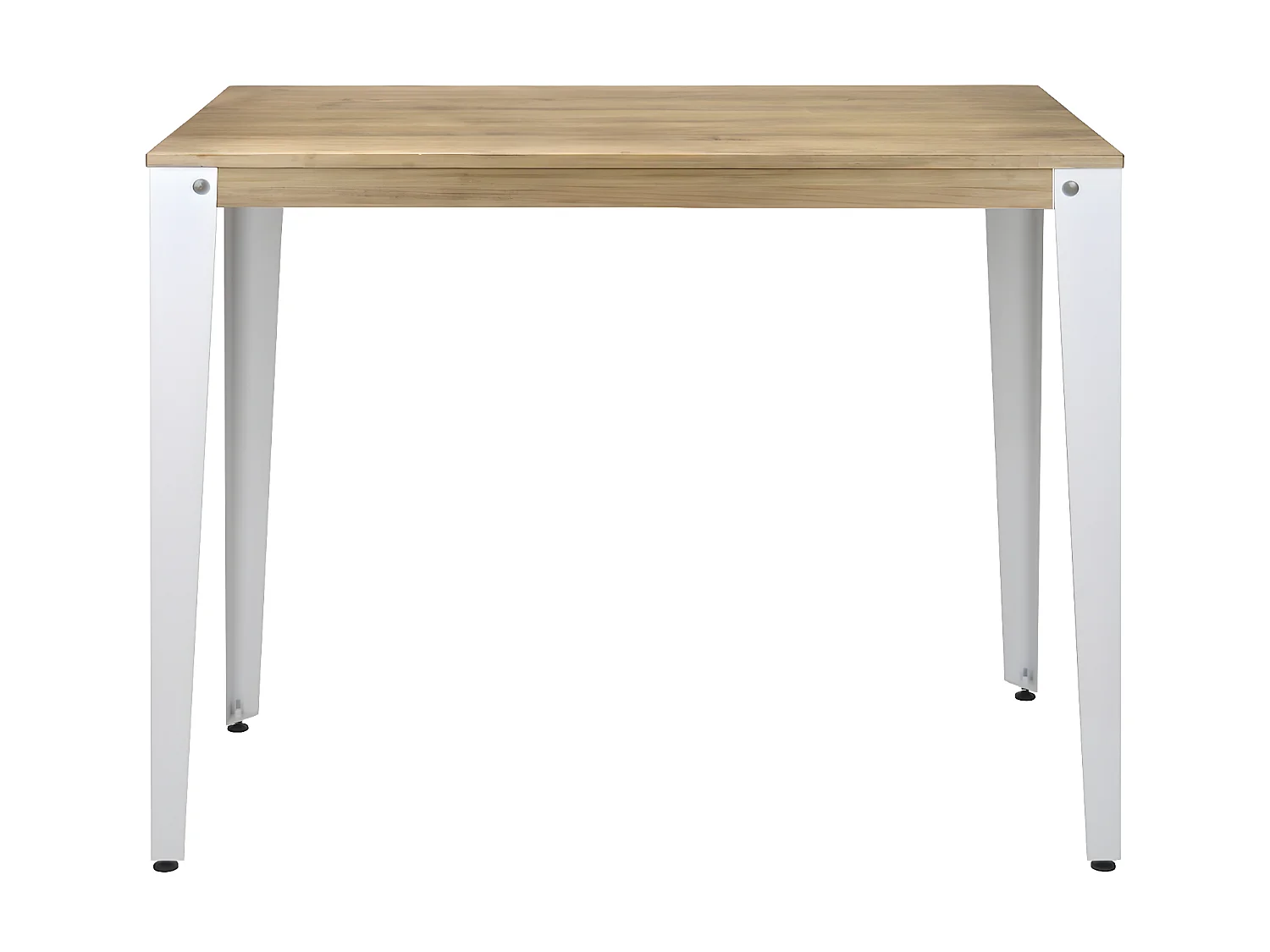 Mesa Lunds Alta 80x160x110cm Blanca en madera maciza de pino acabado vintage estilo Industrial Box Furniture