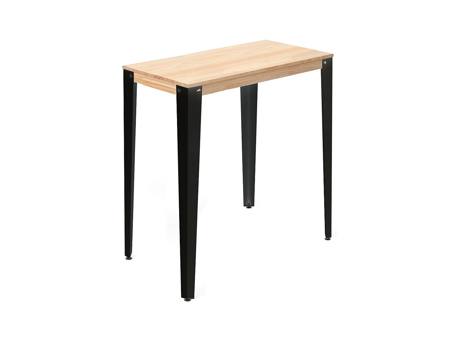 Mesa Lunds Alta 39x70x110cm Negra en madera maciza de pino acabado natural estilo nórdico Industrial Box Furniture