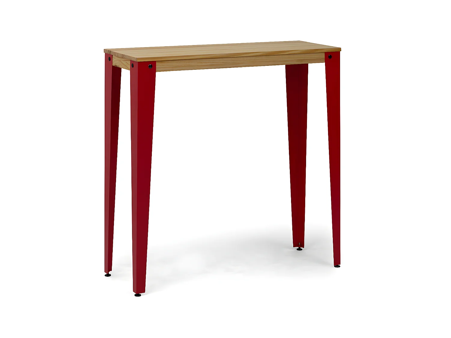Table Mange debout Lunds 39x70x110cm  Rouge-Naturel. Box Furniture