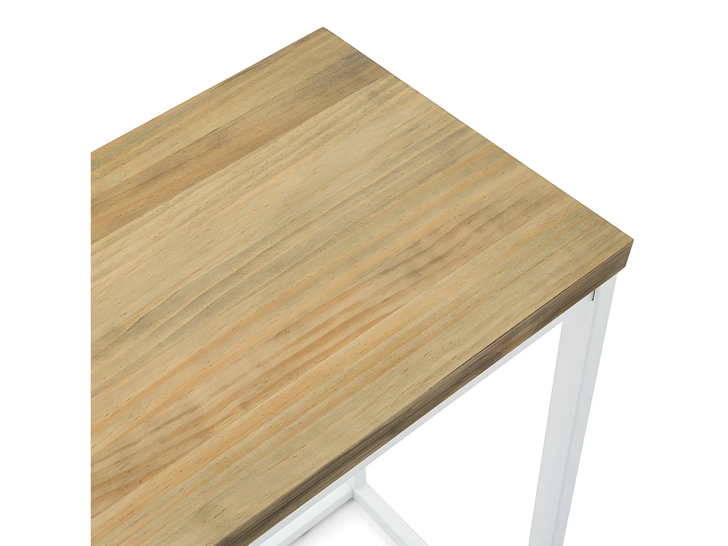 Tavolo da bar stretto stile industriale vintage - 30x120x110cm Bianco