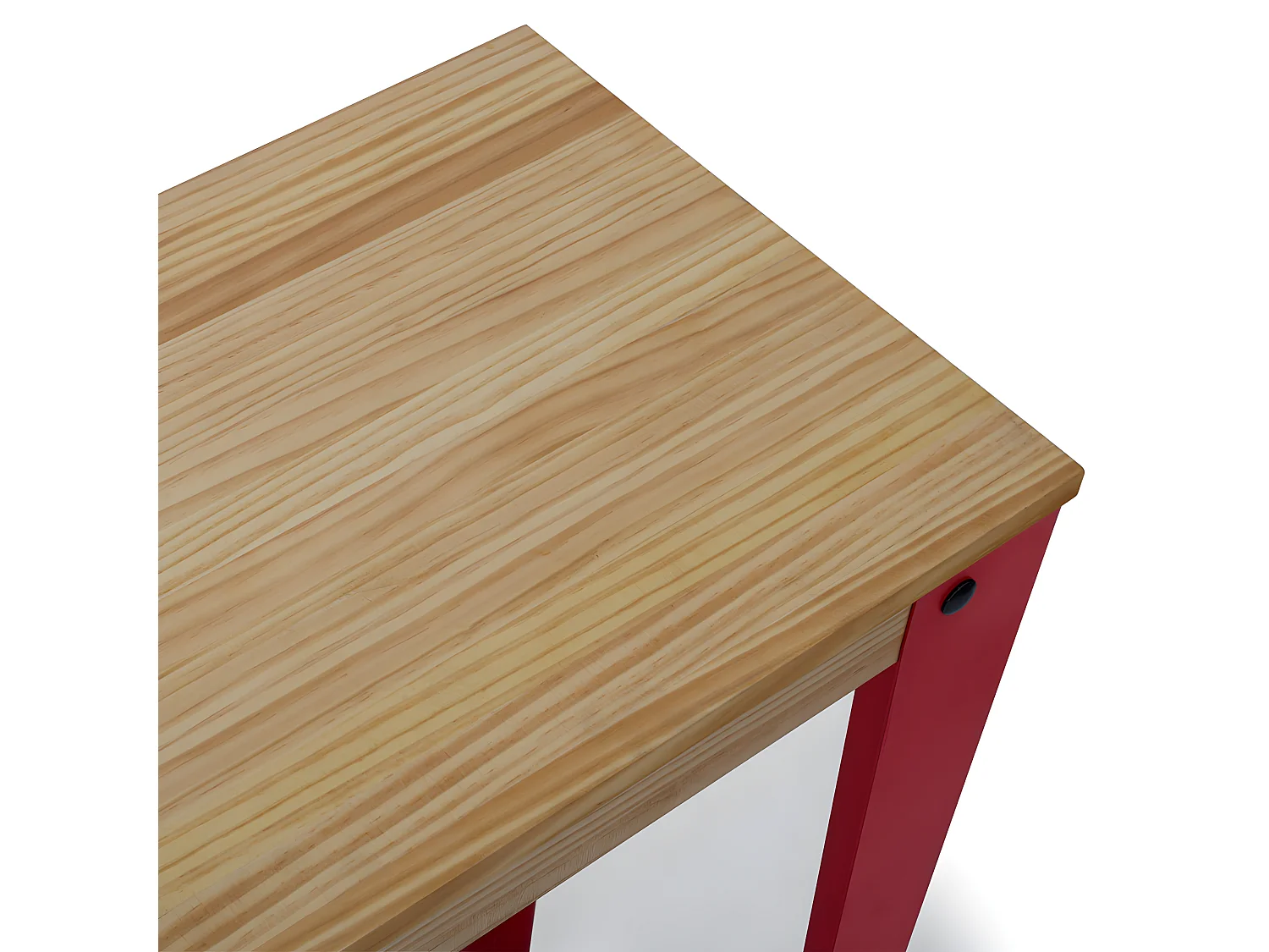 Mesa de Bar Lunds estilo nordico  40x140x110cm Vermelho – Natural