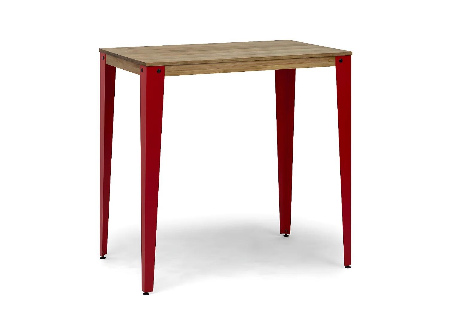 Mesa de Bar Lunds estilo industrial  70x70x110cm vermelho – Envelhido