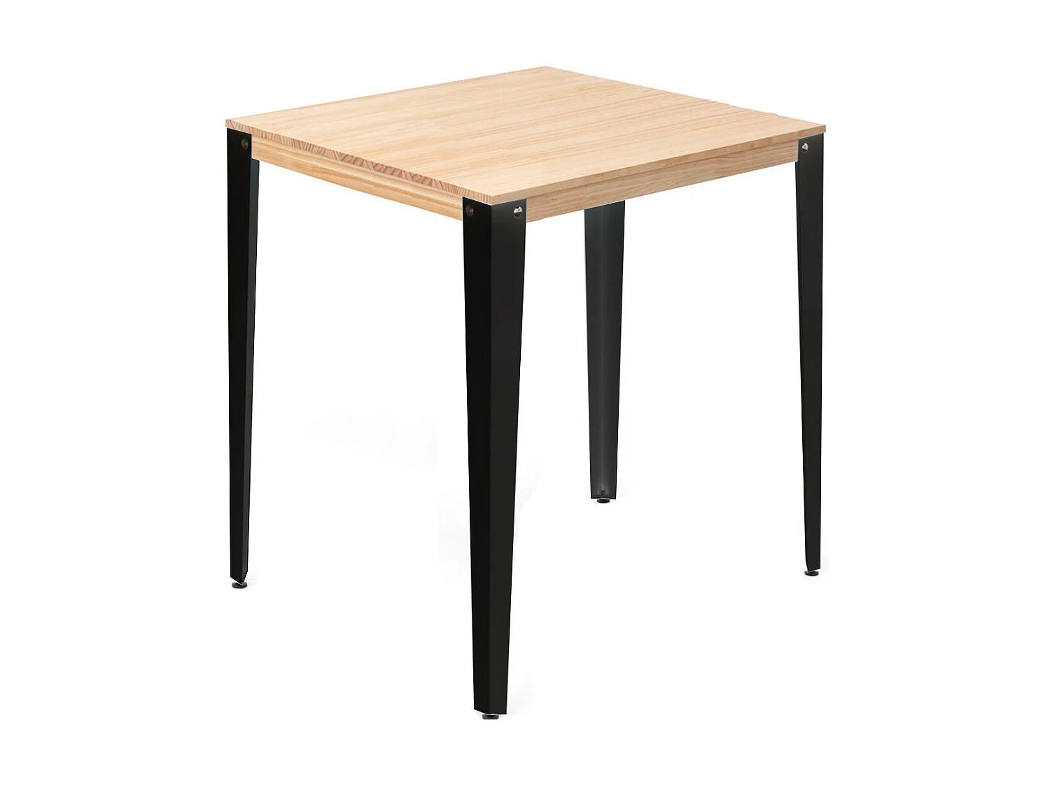 Mesa de Bar Lunds estilo nordico  59x59x110cm Preto – Natural