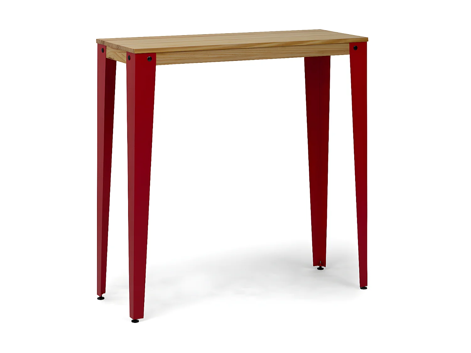 Mesa de Bar Lunds estilo nordico  40x120x110cm Vermelho – Natural