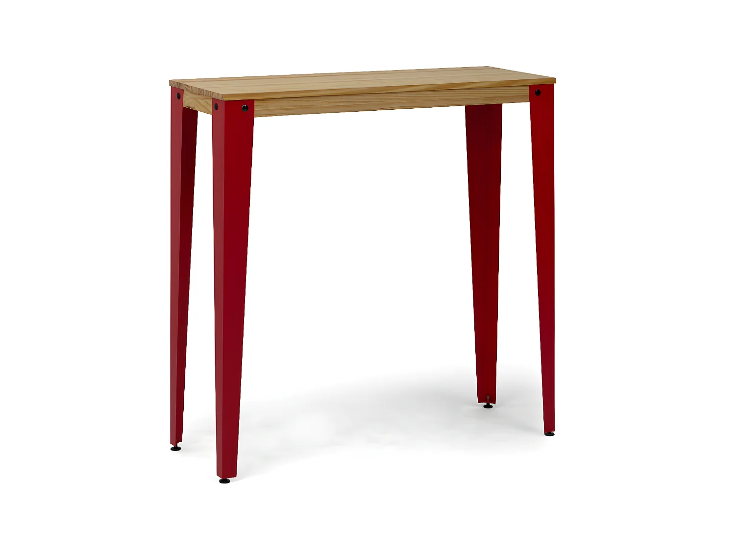 Table Mange debout Lunds 40x120x110cm  Rouge-Naturel. Box Furniture