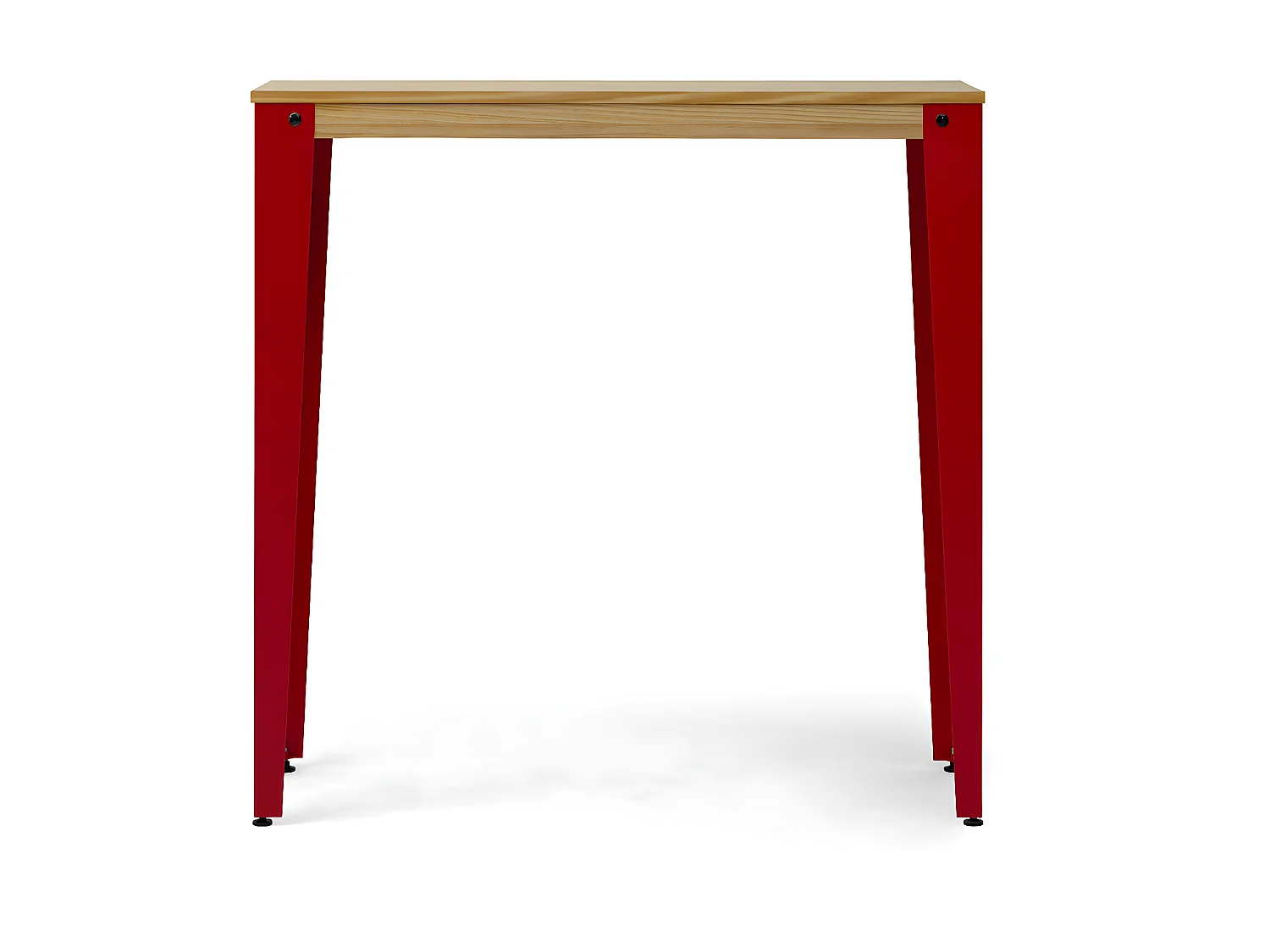 Mesa de Bar Lunds estilo nordico  40x120x110cm Vermelho – Natural