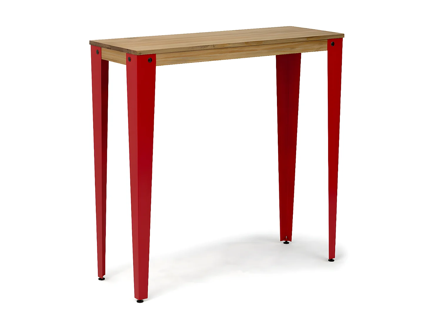 Mesa de Bar Lunds estilo industrial  39x110x110cm vermelho – Envelhido