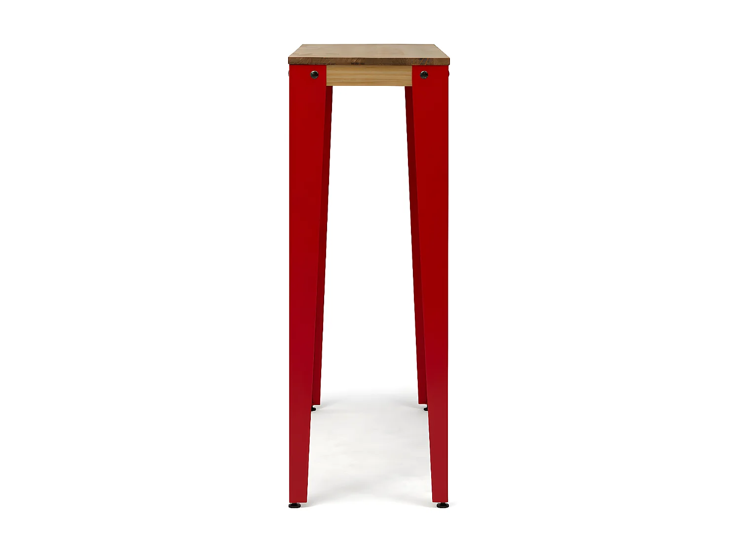 Mesa de Bar Lunds estilo industrial  39x110x110cm vermelho – Envelhido