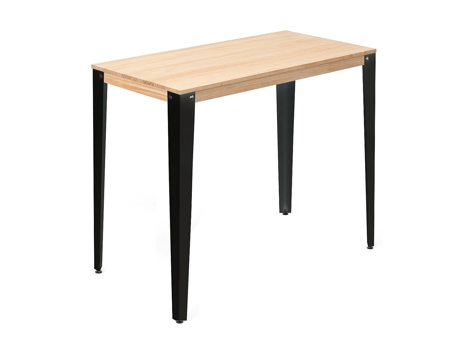 Mesa de Bar Lunds estilo nordico  80x120x110cm Preto – Natural