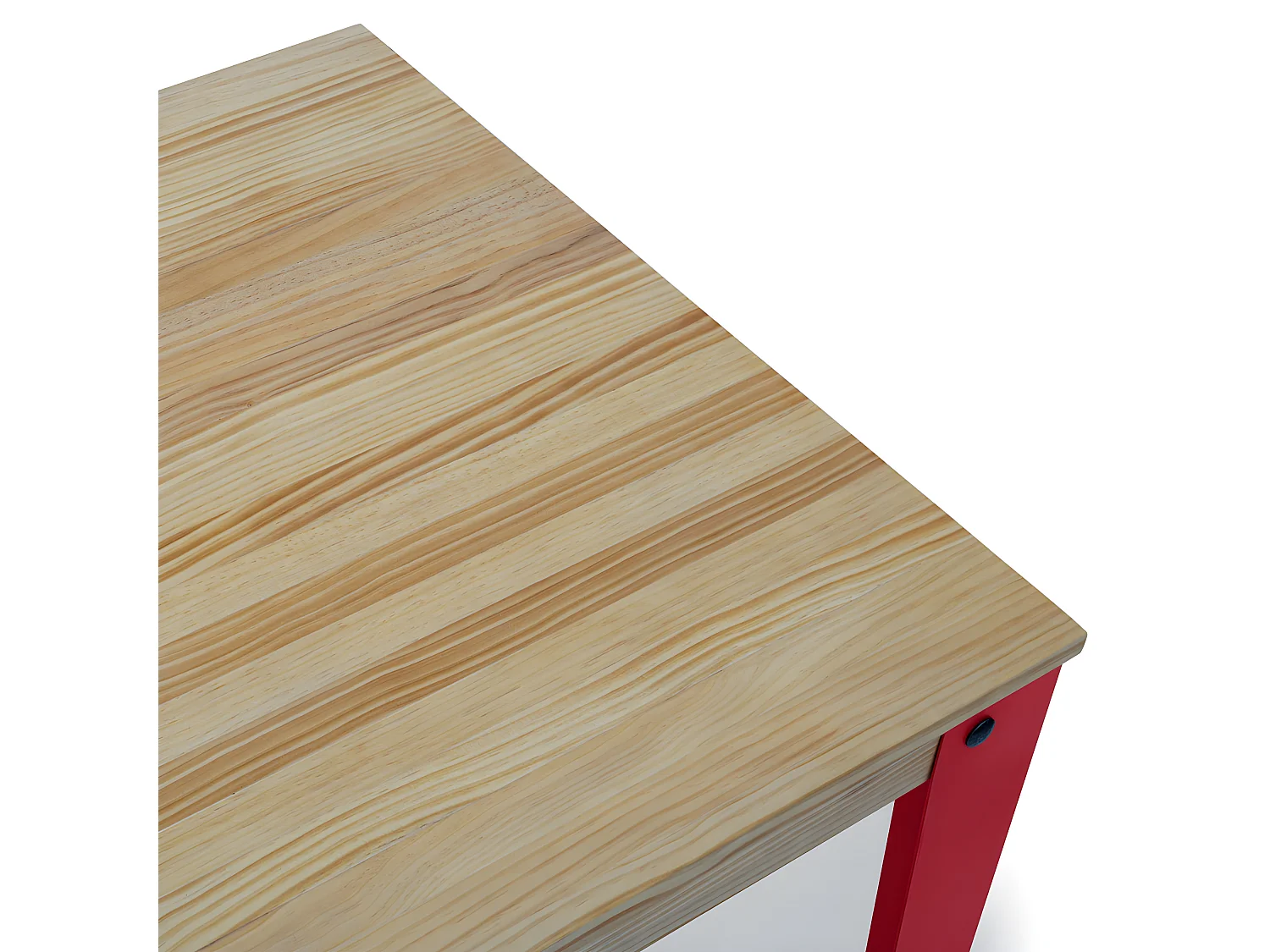 Table Mange debout Lunds 60X110x110cm Rouge-Naturel. Box Furniture