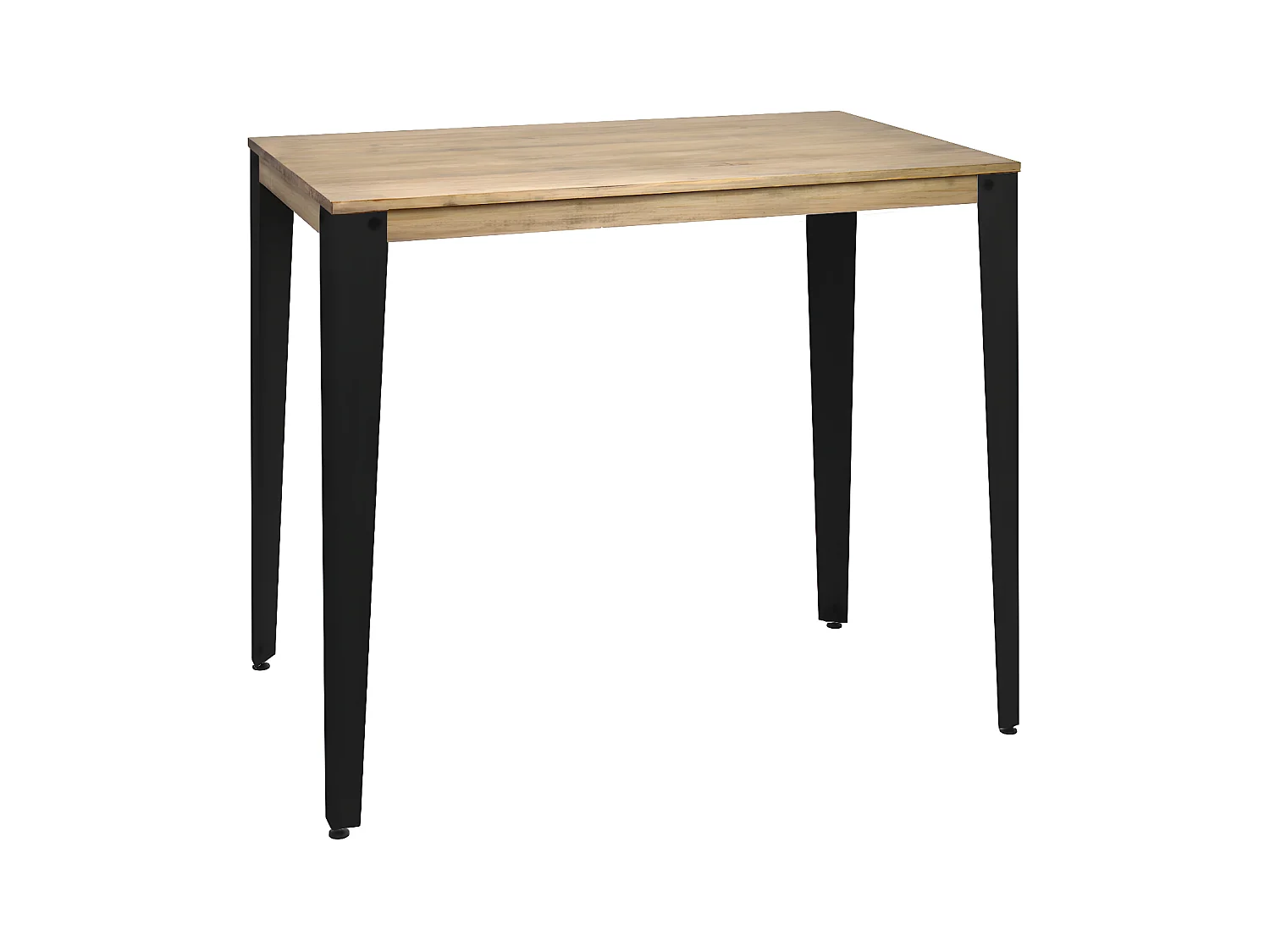 Mesa Bar Lunds Alta 40x120x110cm Negra en madera maciza de pino acabado vintage estilo Industrial Box Furniture