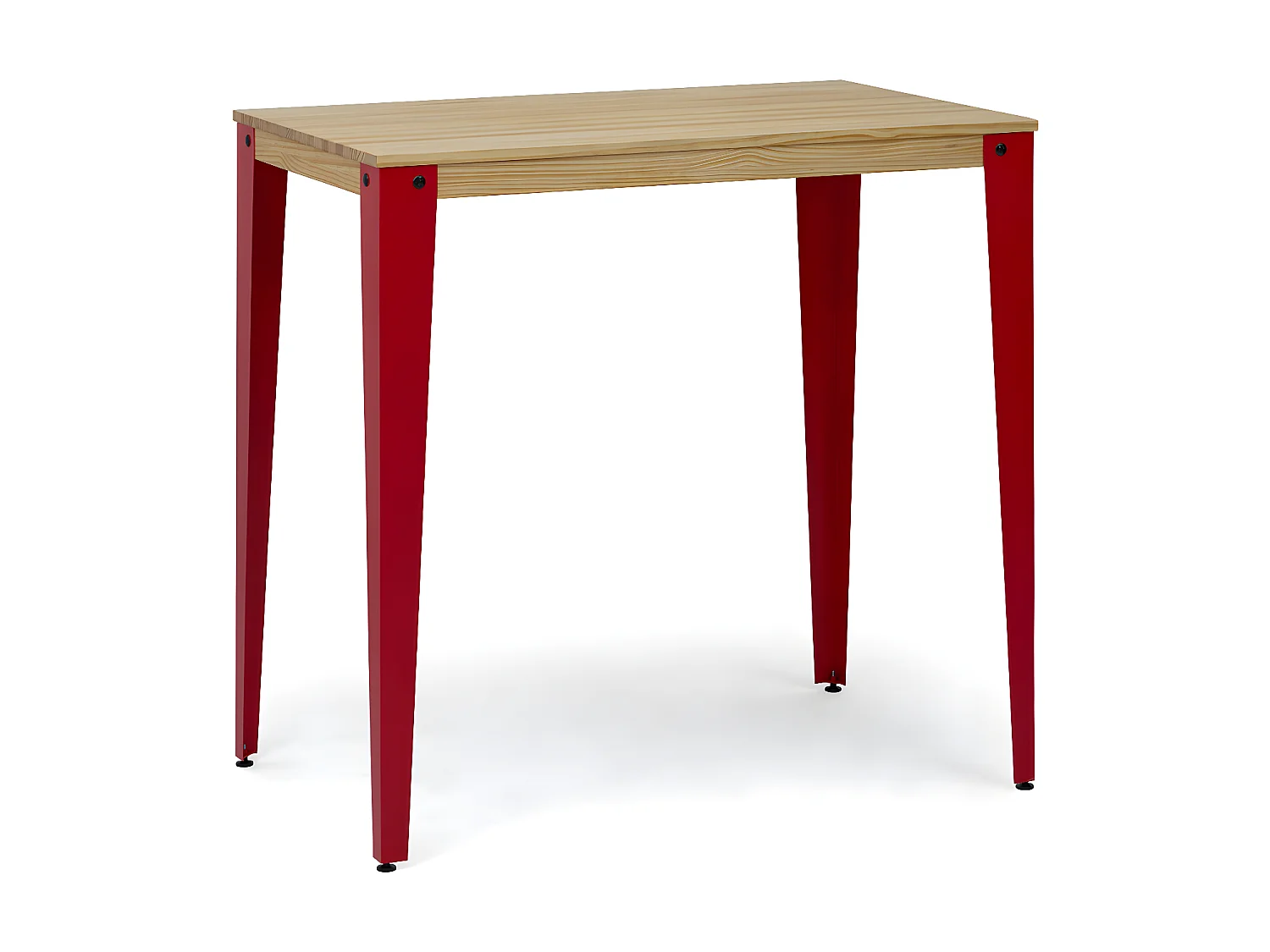 Mesa de Bar Lunds estilo nordico  70x110x110cm vermelho – Natural