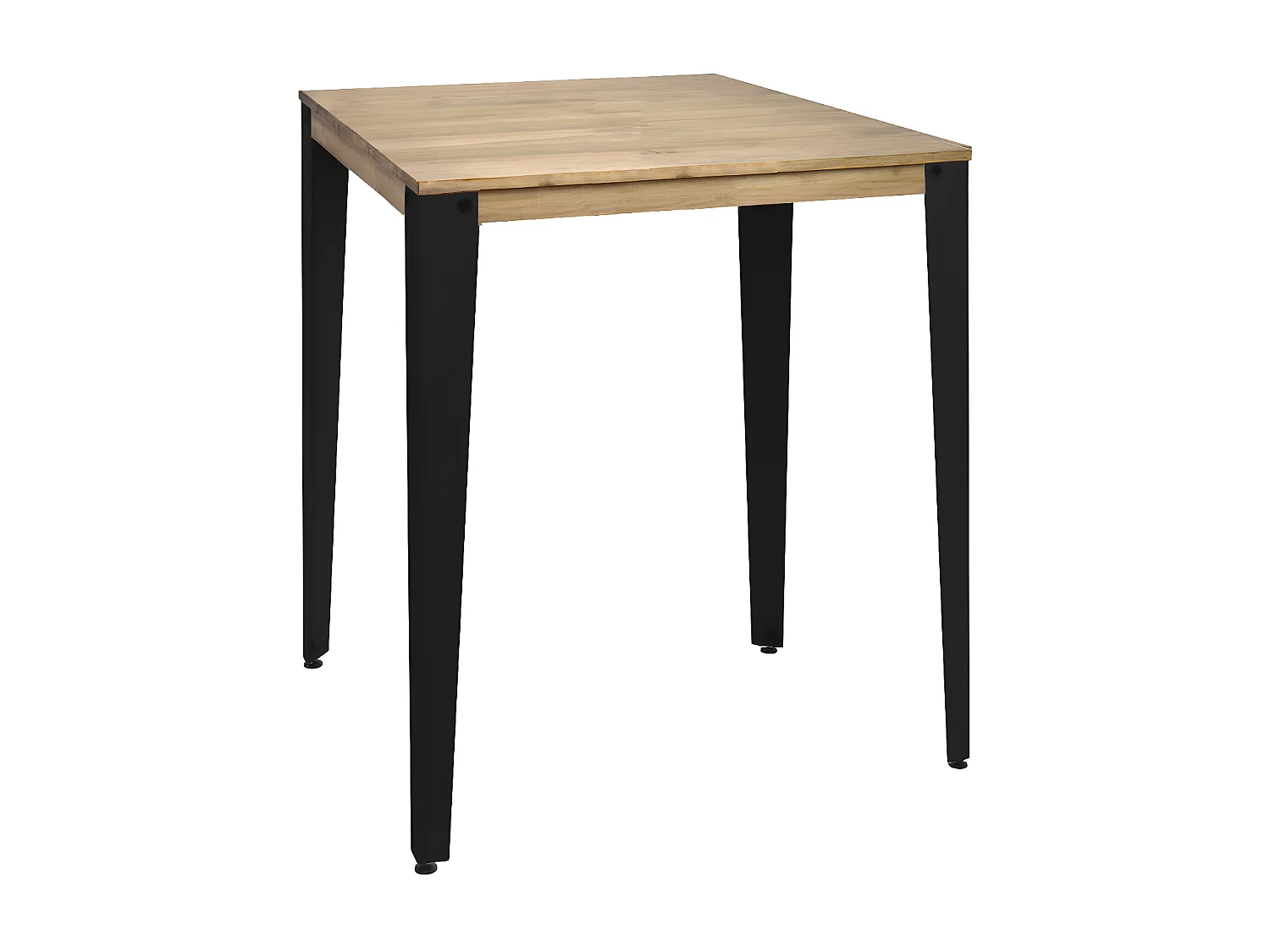 Mesa de Bar Lunds estilo industrial  59x59x110cm Preto – Envelhido