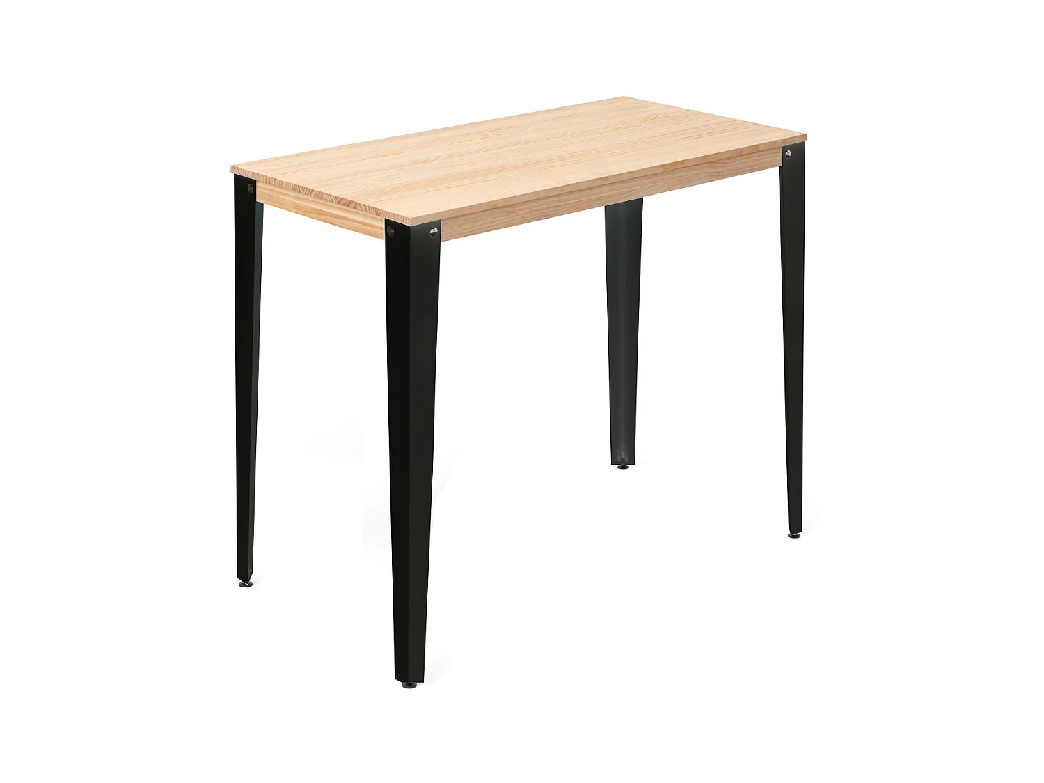 Table Mange debout Lunds 60X140x110cm  Noir-Naturel. Box Furniture