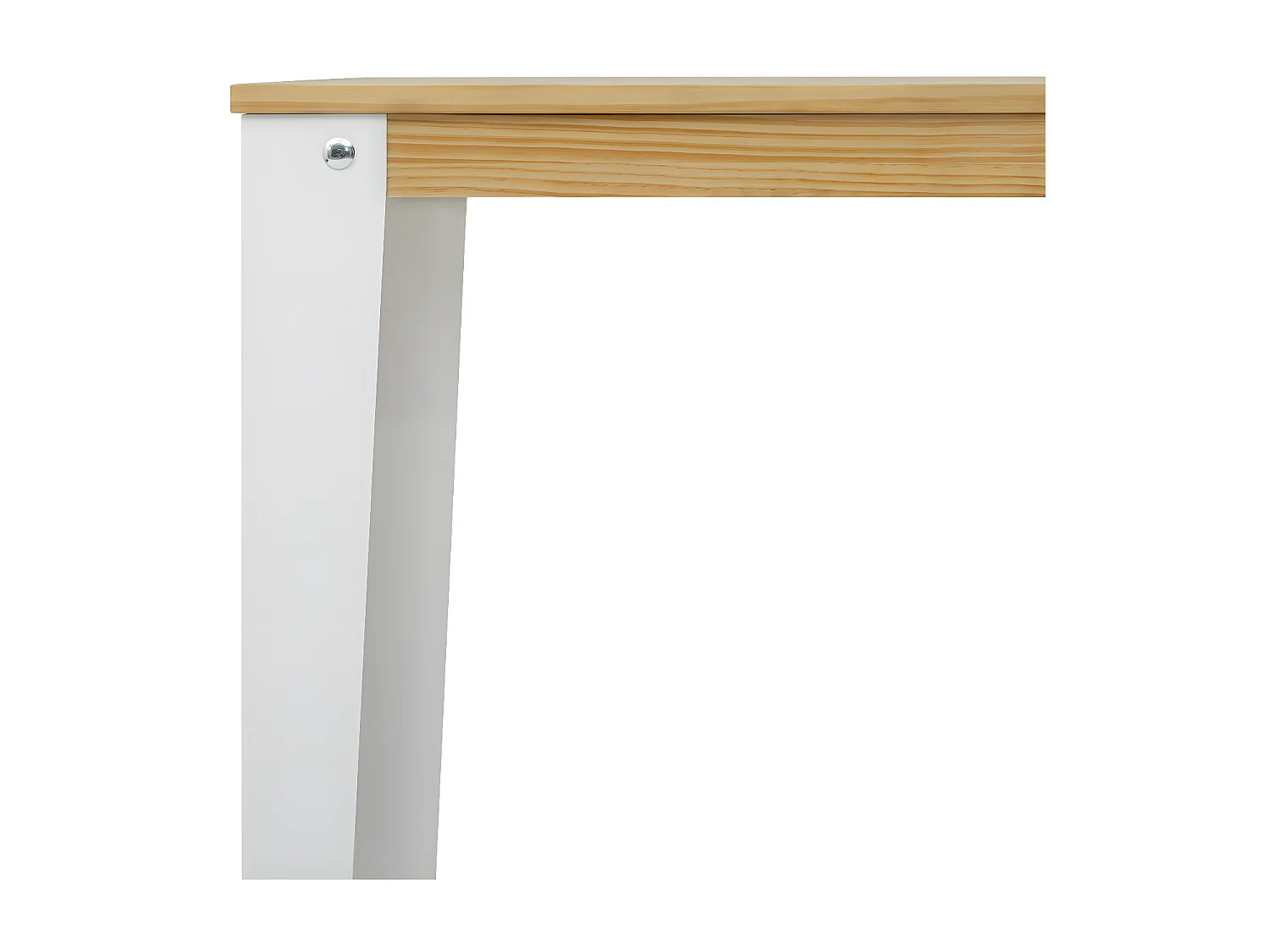 Table Mange debout Lunds 60X120x110cm  Blanc-Naturel. Box Furniture