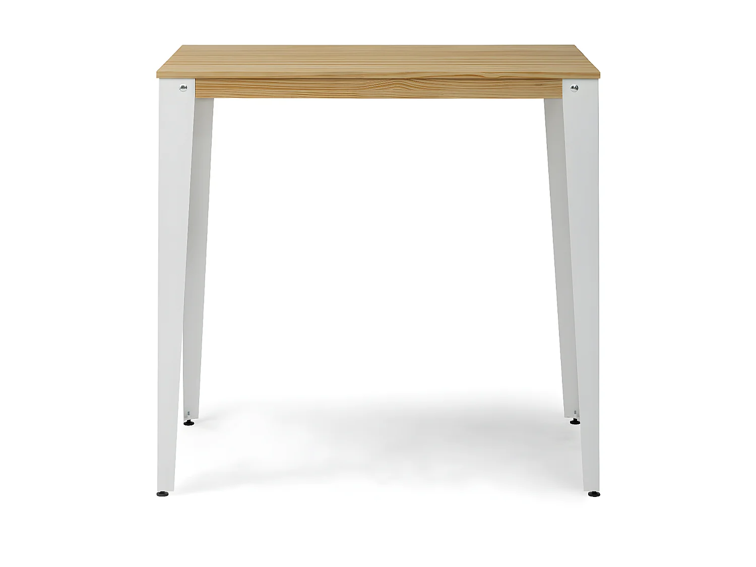 Table Mange debout Lunds 60X120x110cm  Blanc-Naturel. Box Furniture