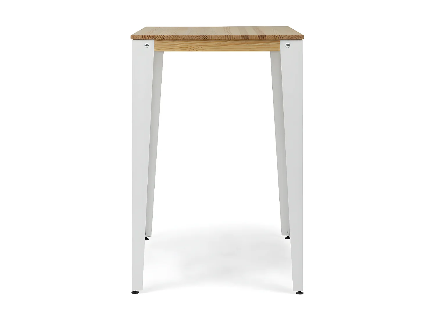 Table Mange debout Lunds 60X120x110cm  Blanc-Naturel. Box Furniture