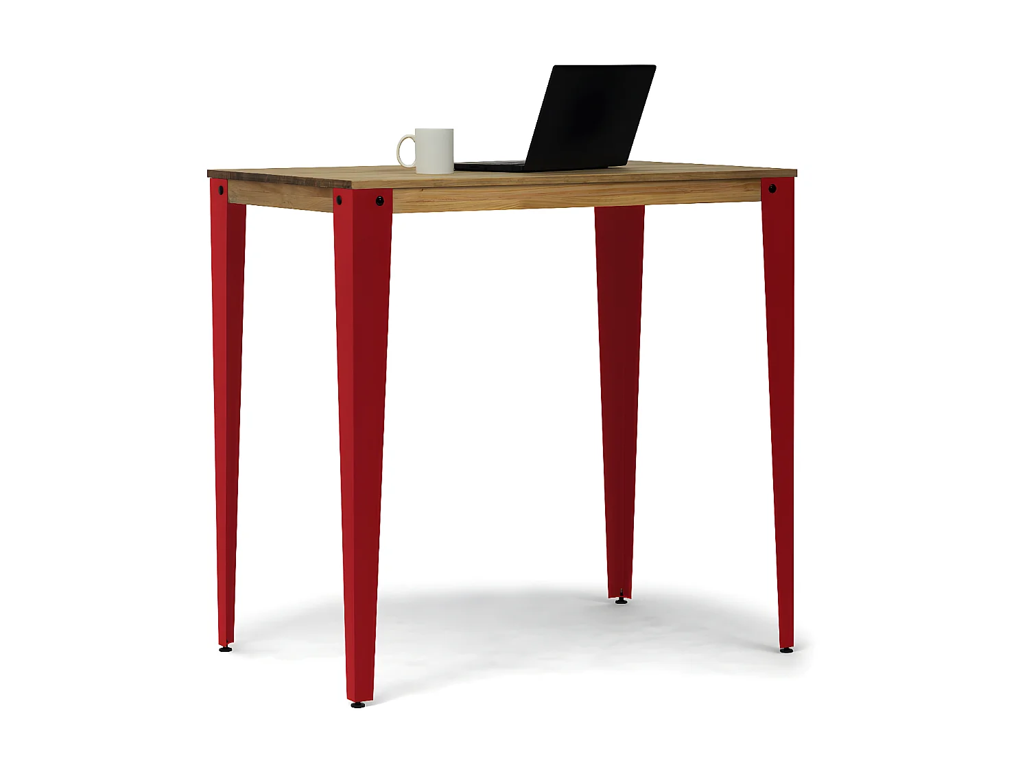 Mesa de Bar Lunds estilo industrial  60x140x110cm vermelho – Envelhido