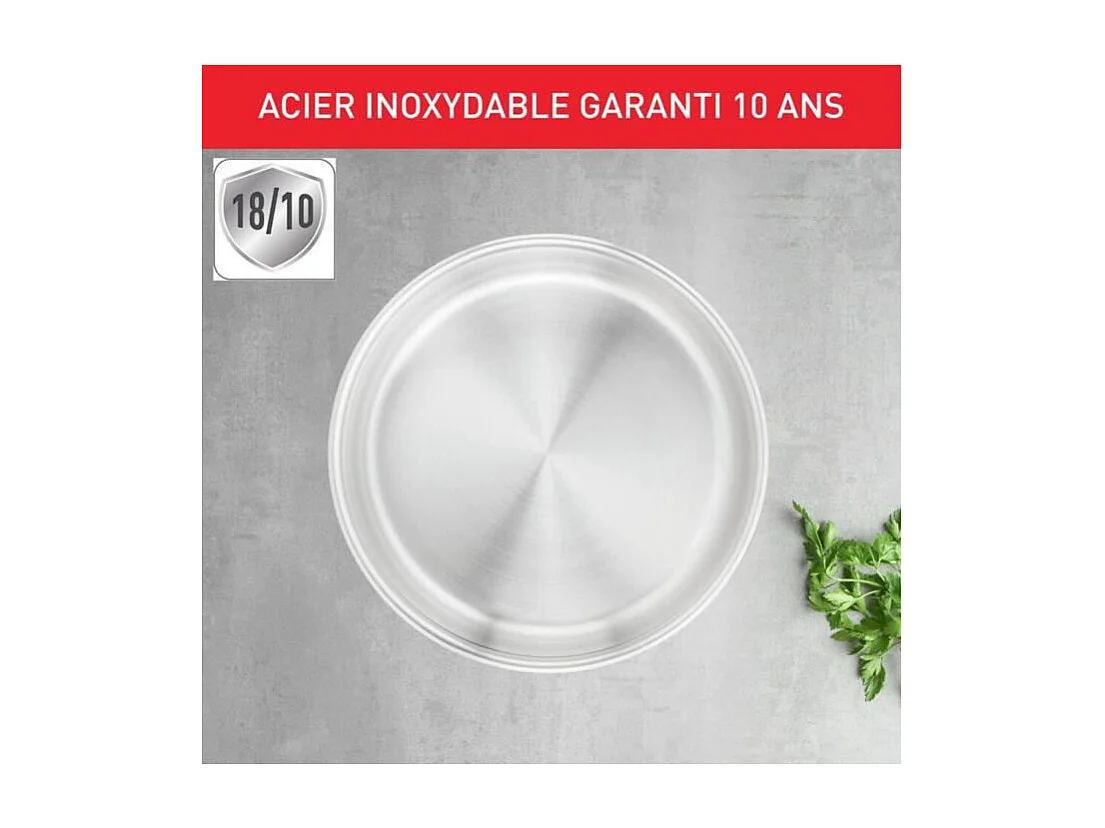 Tefal Ingenio Preference braadpan van 18cm in inox met afzonderlijk verkocht handvat, geschikt voor alle warmtebronnen inclusief inductie