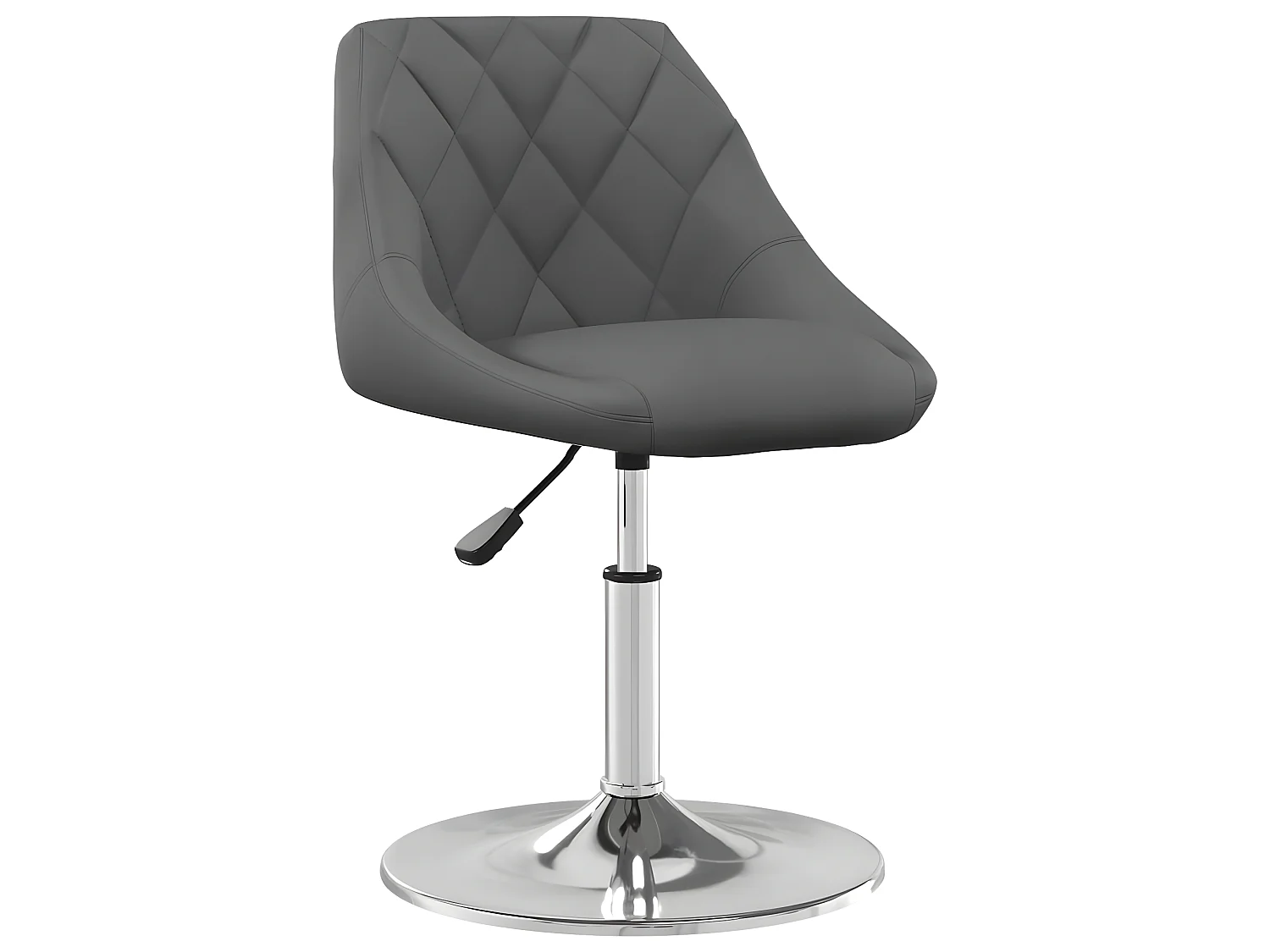 Chaises pivotantes à manger lot de 6 Gris foncé Velours