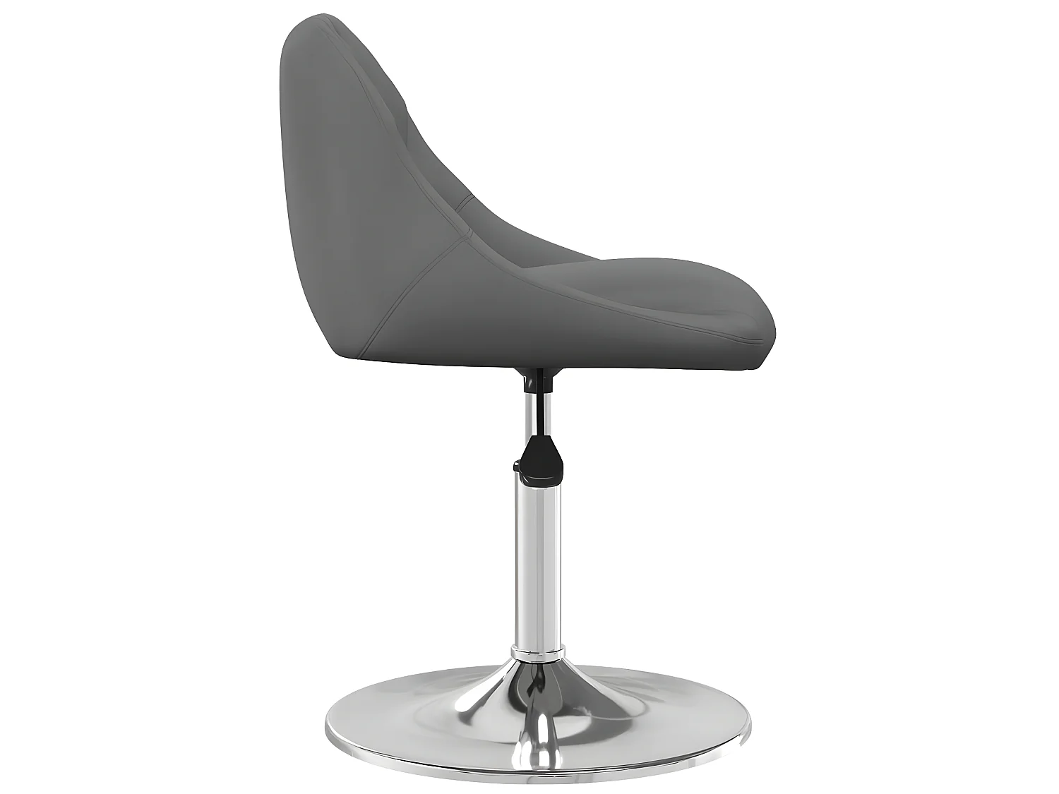 Chaises pivotantes à manger lot de 6 Gris foncé Velours