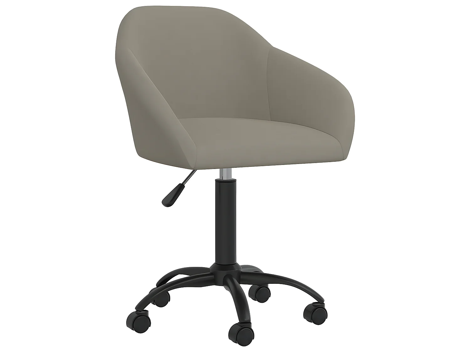 Chaises pivotantes à manger lot de 2 gris clair velours