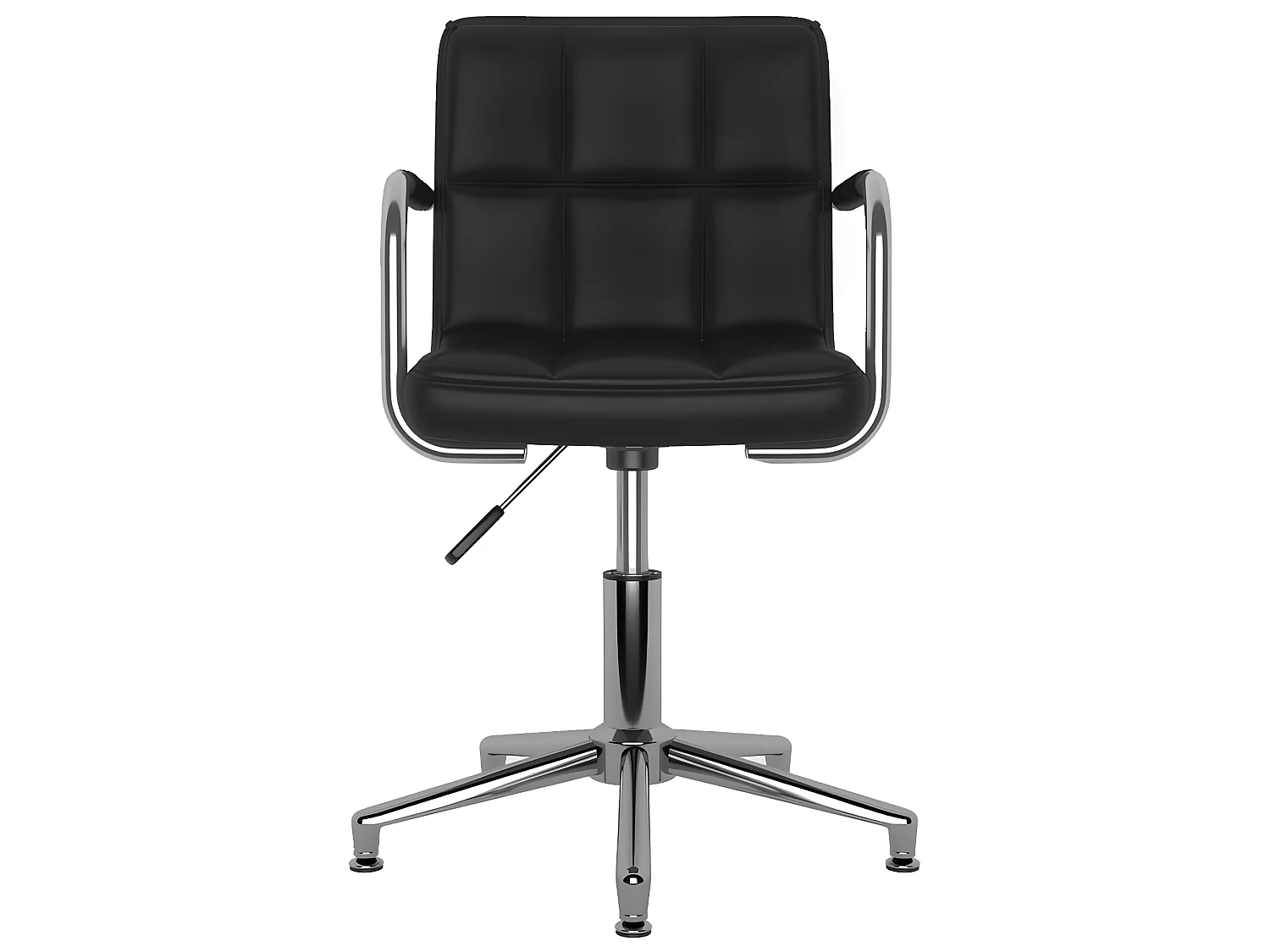 Draaibare eetkamerstoelen 2 stuks zwart kunstleer