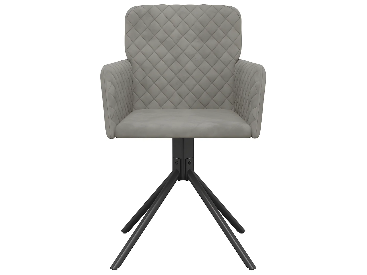 Draaibare eetkamerstoelen set van 2 Lichtgrijs Velvet