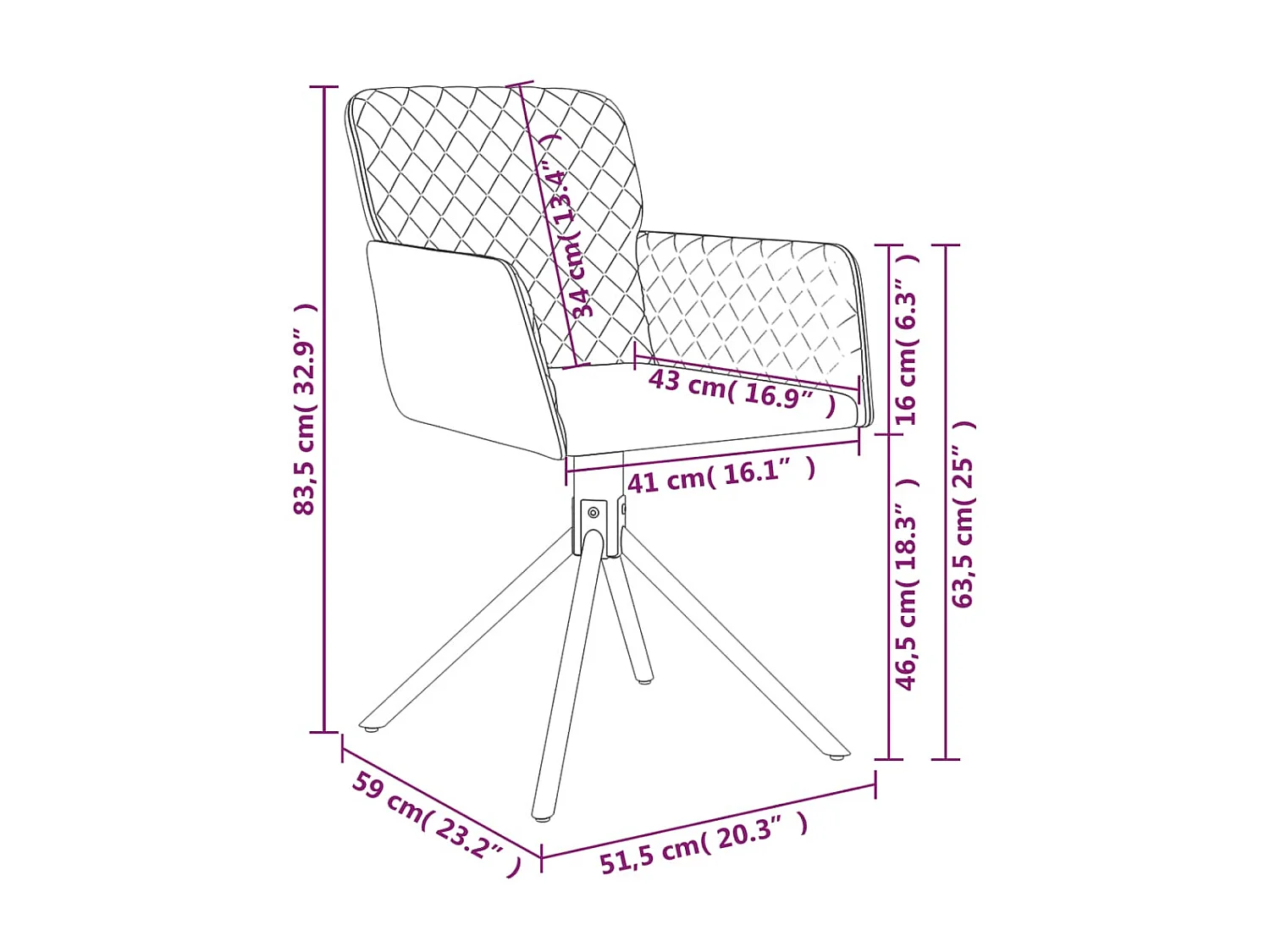 Draaibare eetkamerstoelen set van 2 Lichtgrijs Velvet