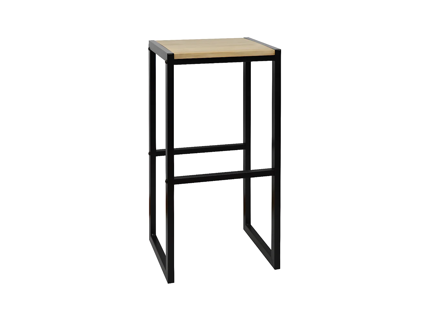 Lotto di 2 sgabelli de bar in stile industriale vintage. Nero.  36X32x75cm